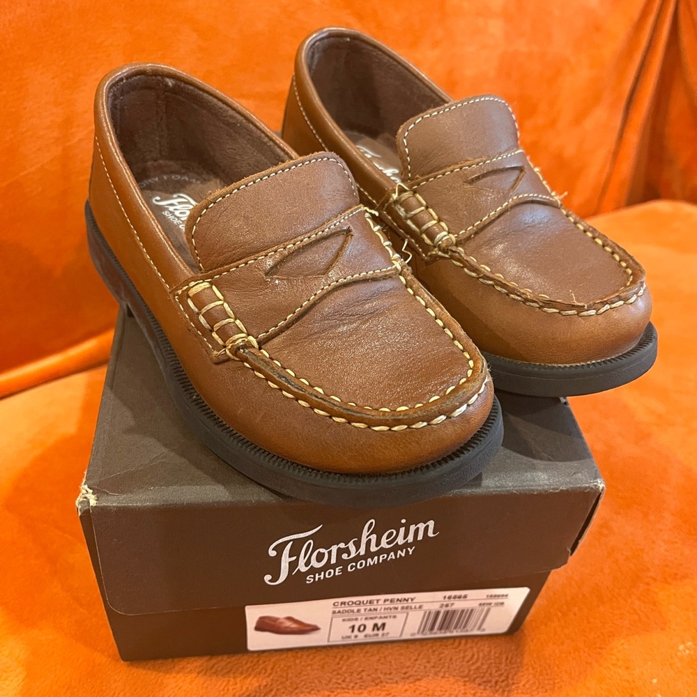 Florsheim  Croquet Penny Loafers  Saddle Tan